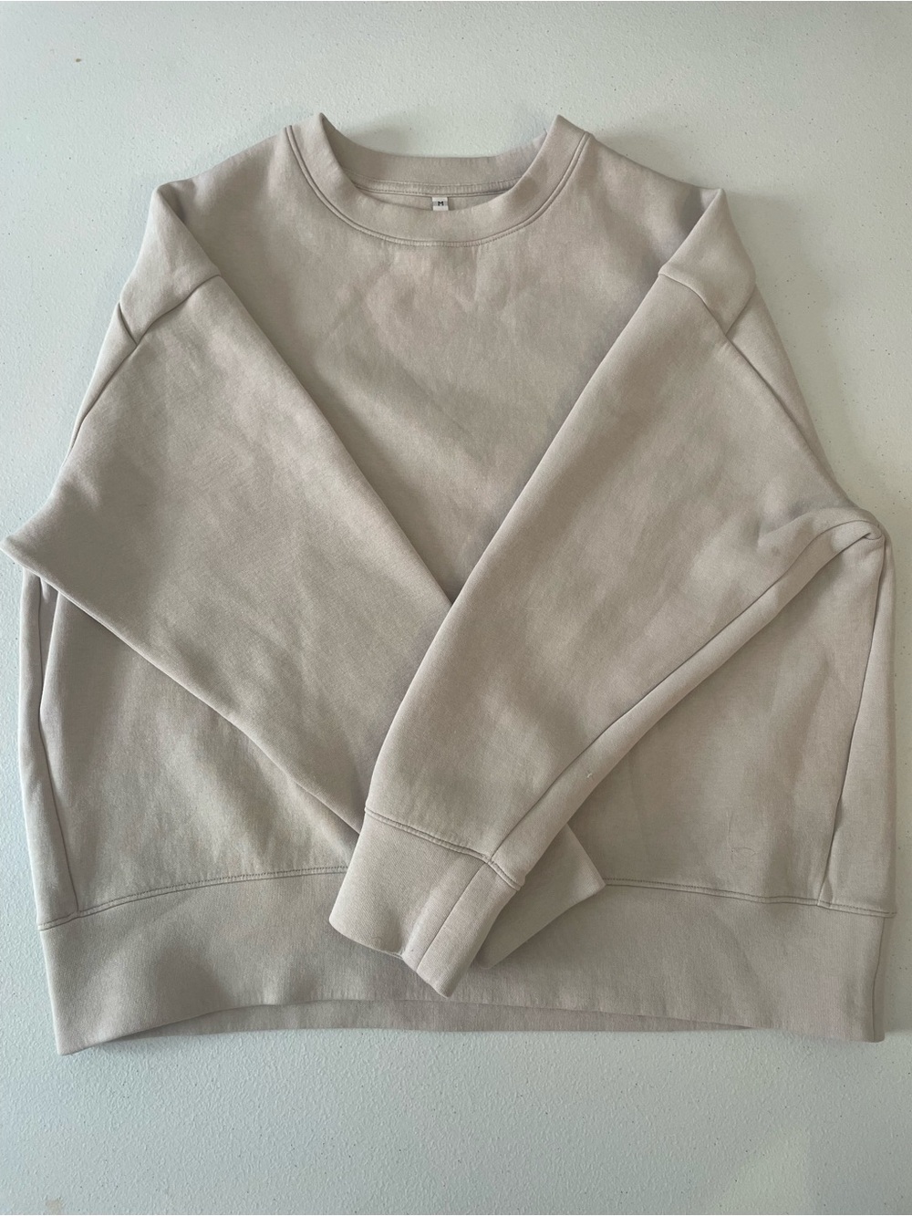 Basic beige/cream sweatshirt MEDIUM